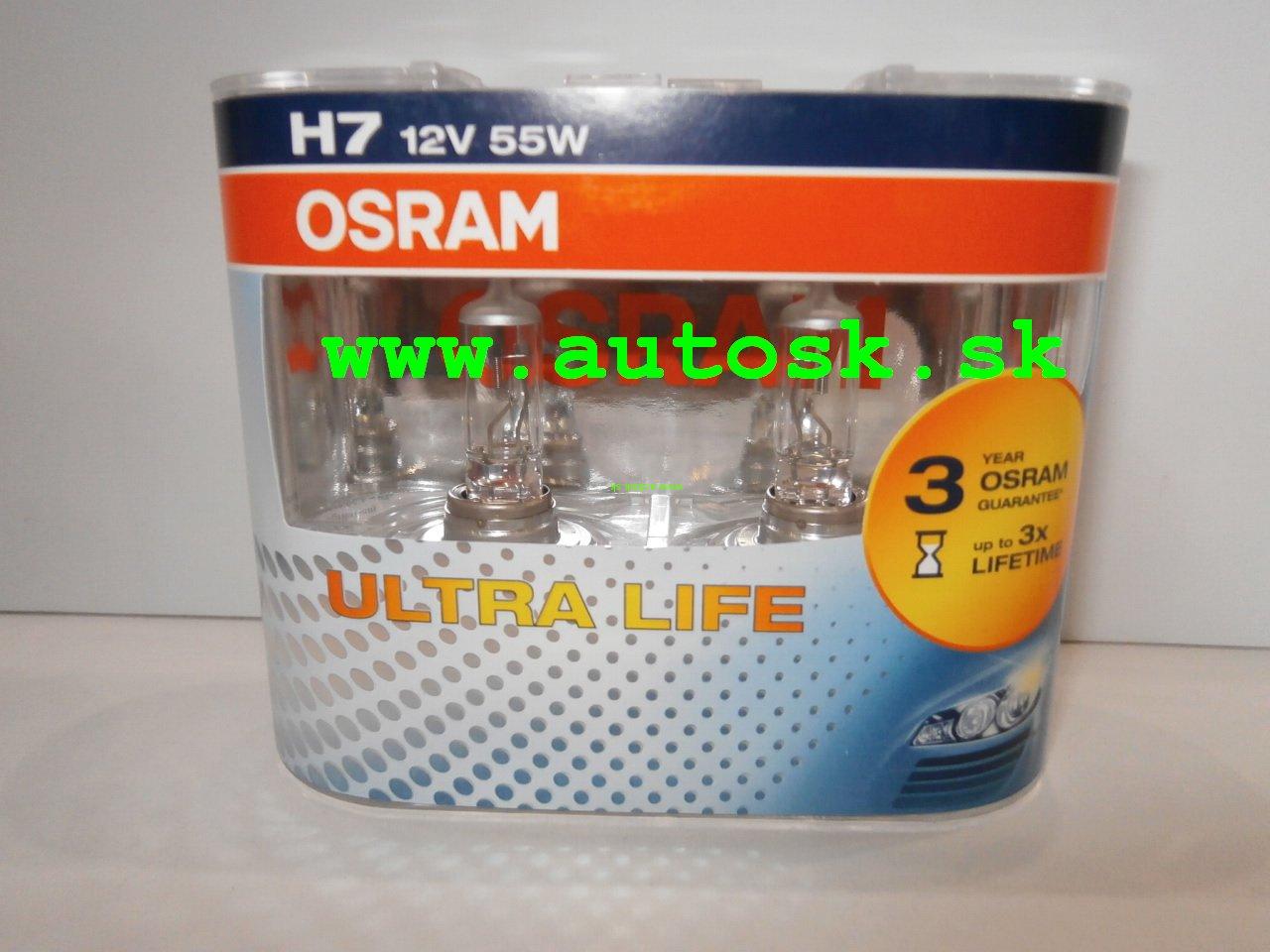 Sada žiaroviek Osram H7 55W 3 násobná životnosť