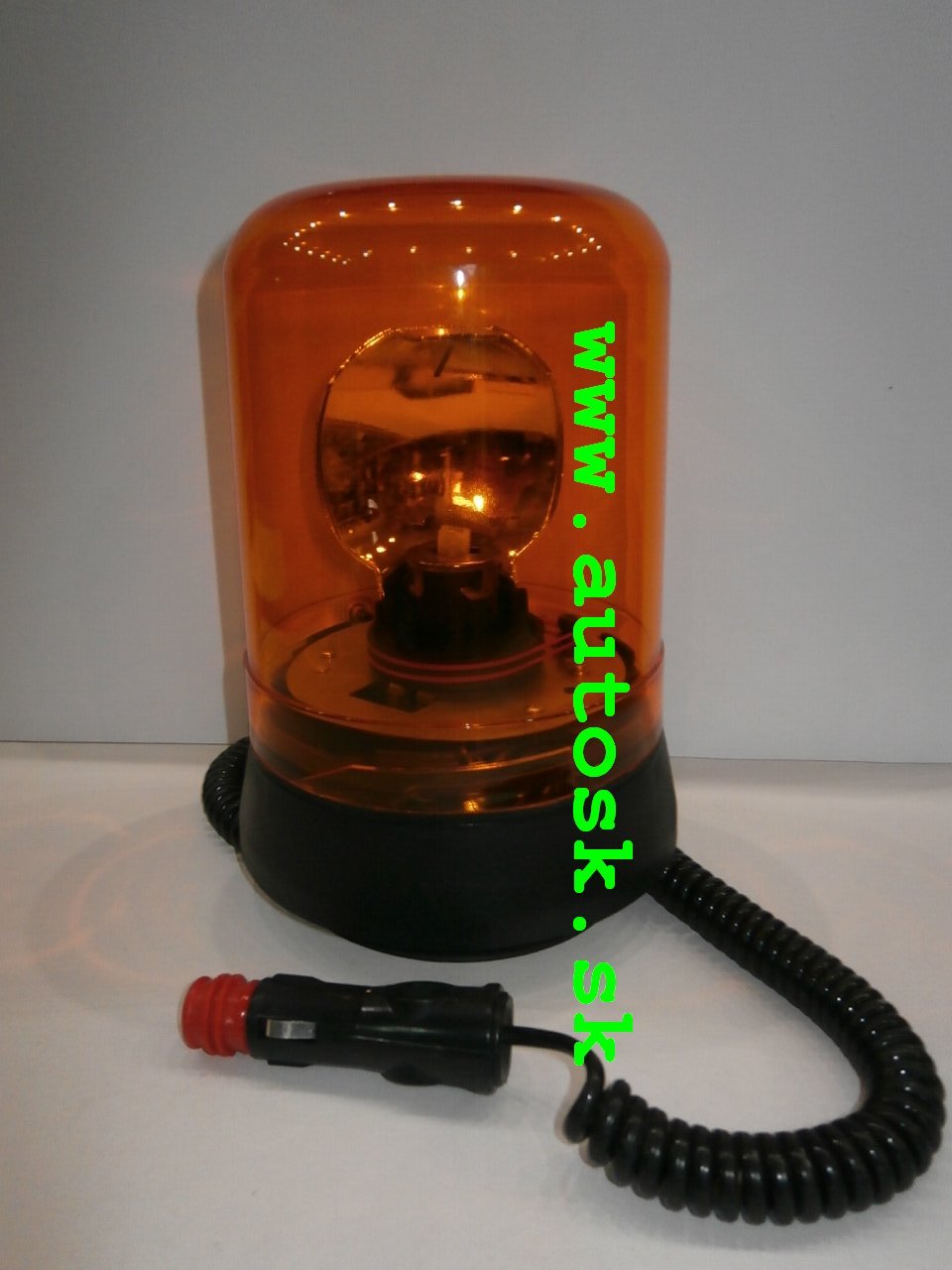 Maják oranžový 12V otočný H1- žiarovka