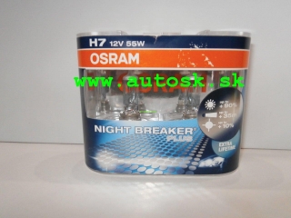 Sada žiaroviek Osram H7  55W + 90% Night Braker